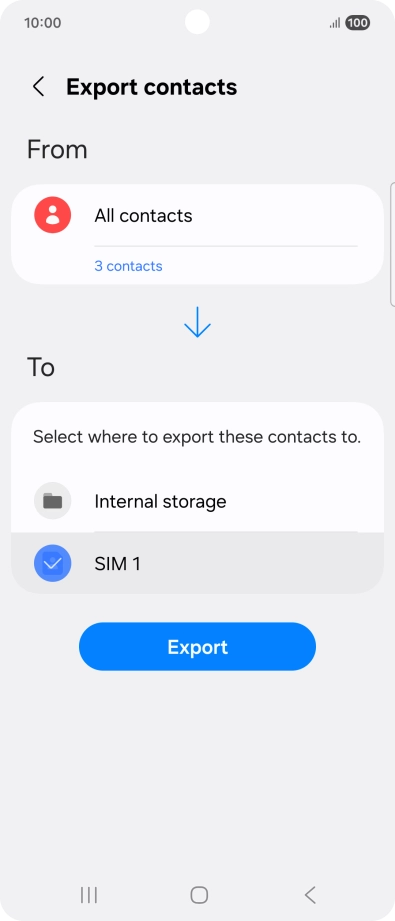 Press Export. Press Export.