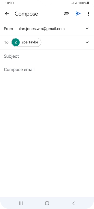 Press Subject and key in the subject for the email message. Press Subject and key in the subject for the email message.