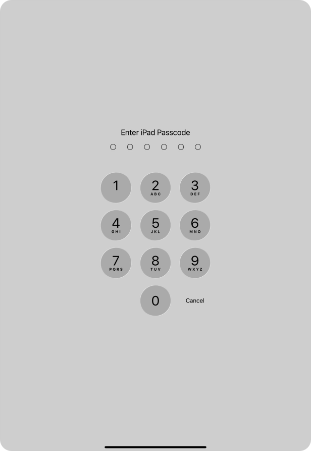 Use the lock code you created. The app is now locked.