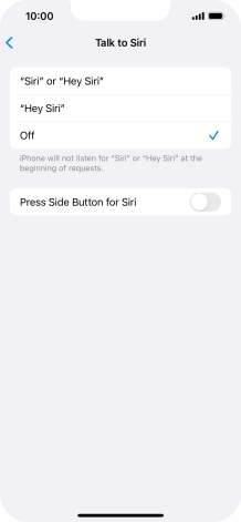 Press the indicator next to 