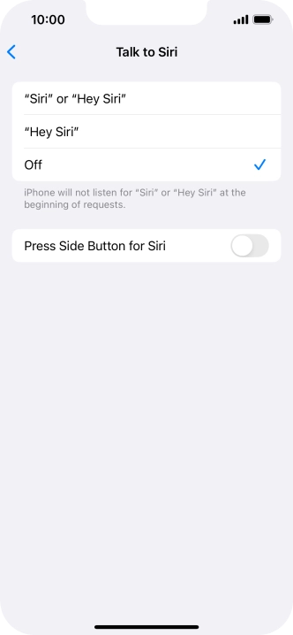Press the indicator next to 