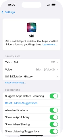 Press Talk to Siri.