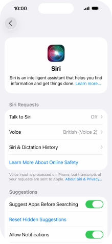 Press Talk to Siri.