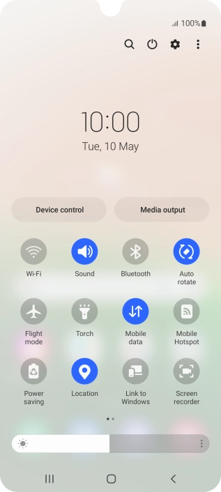 Press the settings icon.