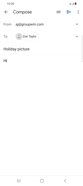 Write the required text and press the send icon. Write the required text and press the send icon.