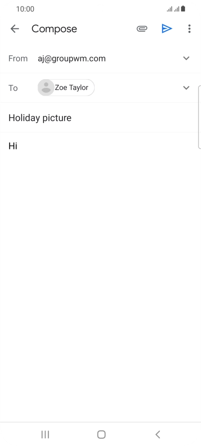 Write the required text and press the send icon. Write the required text and press the send icon.