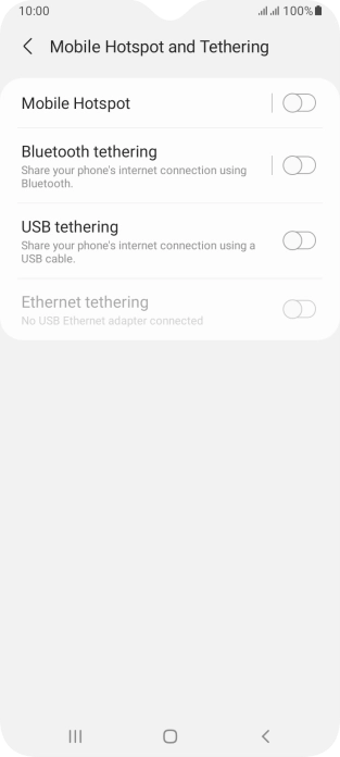 Press Mobile Hotspot.