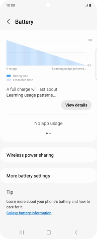 Press More battery settings. Press More battery settings.