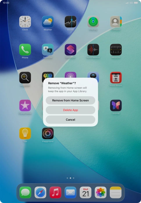 Press Delete App. Press Delete App.