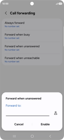 Key in +447836121121 and press Enable.