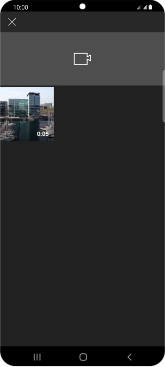 Press the required video clip. Press the required video clip.