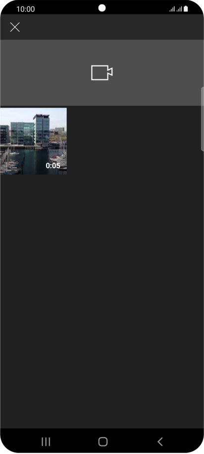 Press the required video clip. Press the required video clip.