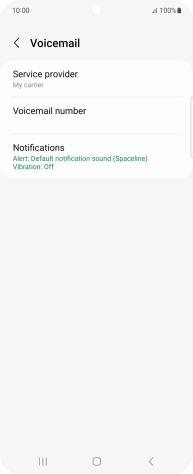 Press Voicemail number. Press Voicemail number.
