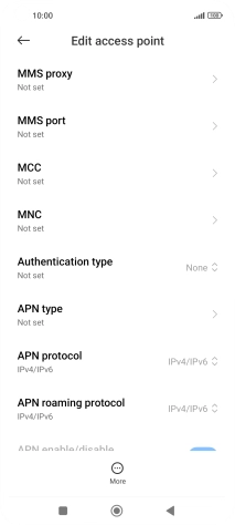 Press MMS proxy.