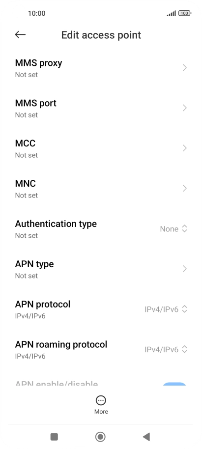 Press MMS proxy.