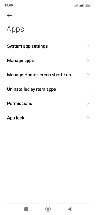 Press Manage apps.