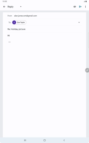 Write the required reply and press the send icon. Write the required reply and press the send icon.