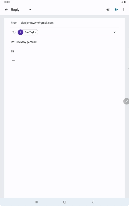Write the required reply and press the send icon. Write the required reply and press the send icon.