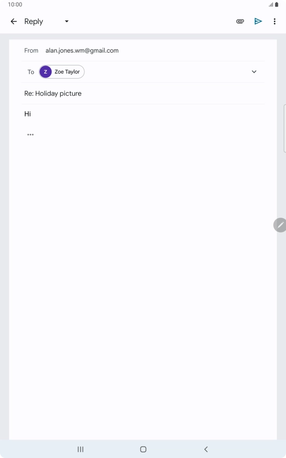 Write the required reply and press the send icon. Write the required reply and press the send icon.