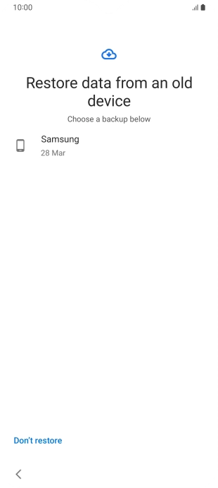Press the required backup and your phone restores the content of the selected backup. Subsequently, follow the instructions on the screen to set up your phone and prepare it for use. Press the required backup and your phone restores the content of the selected backup. Subsequently, follow the instructions on the screen to set up your phone and prepare it for use.