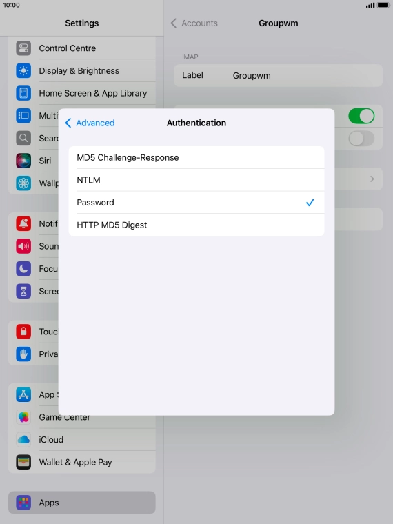 Press Password.