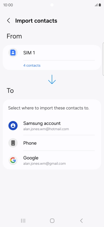 Press the required Google account. Press the required Google account.