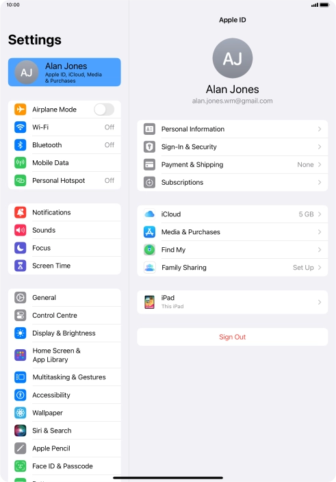 Press iCloud. Press iCloud.