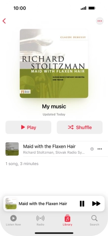 Press the song title. Press the song title.