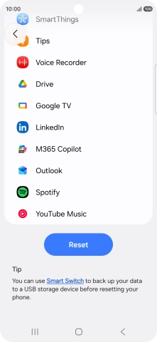 Press Reset. Press Reset.
