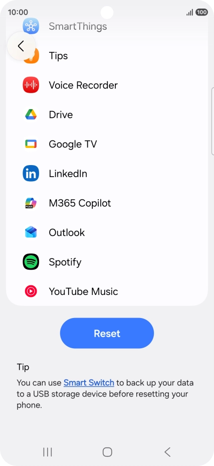 Press Reset. Press Reset.
