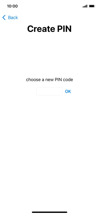 Key in a new four-digit PIN and press OK.