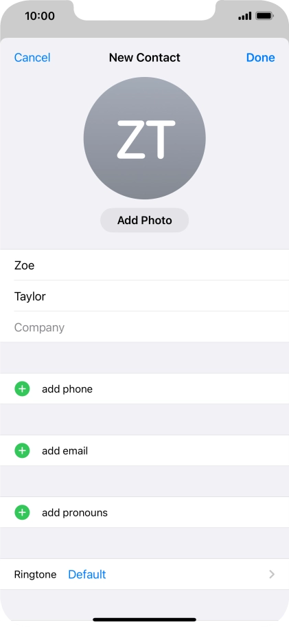 Press add phone.