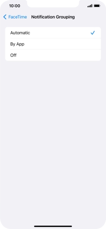 Press the required setting. Press the required setting.