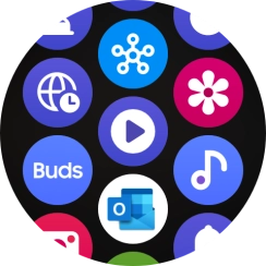 Press the music player icon. Press the music player icon.