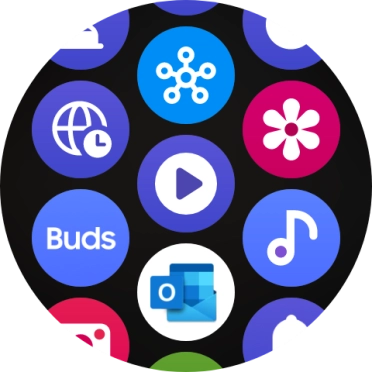 Press the music player icon. Press the music player icon.