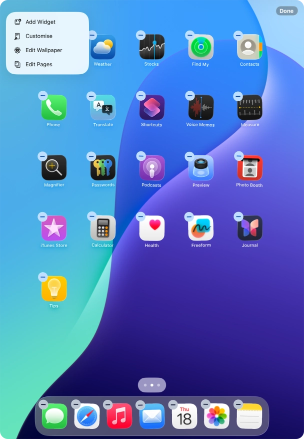 Press Add Widget.