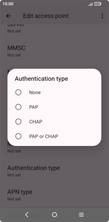 Press None.