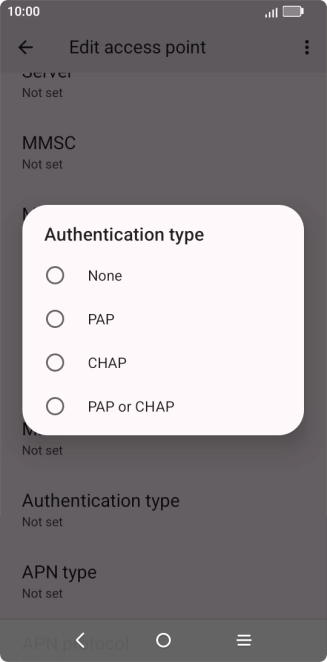 Press None.