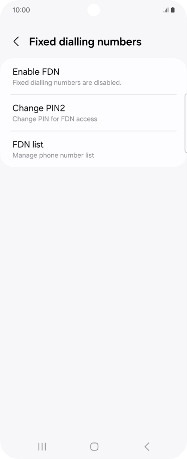Press FDN list.
