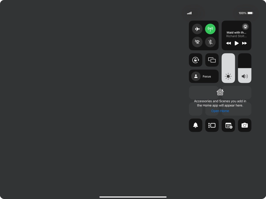 Press the Stage Manager icon to turn on the function. Press the Stage Manager icon to turn on the function.