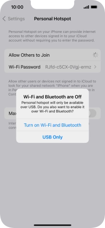 If Wi-Fi is turned off, press Turn on Wi-Fi and Bluetooth. If Wi-Fi is turned off, press Turn on Wi-Fi and Bluetooth.