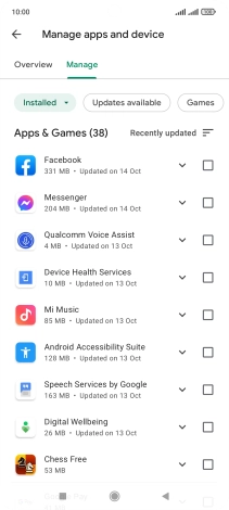 Press the required app. Press the required app.