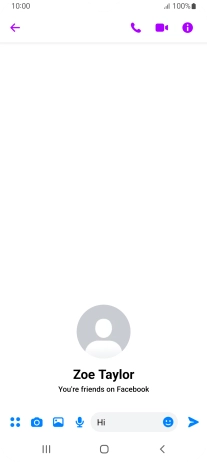 Write the required message and press the send icon. Write the required message and press the send icon.