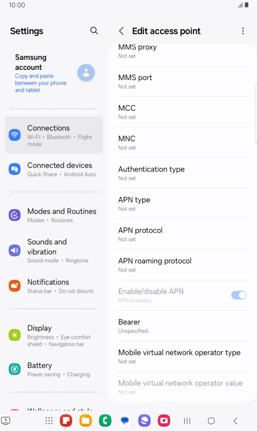 Press Authentication type.