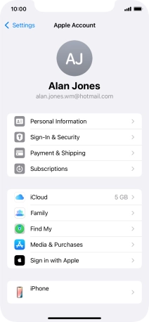 Press iCloud. Press iCloud.