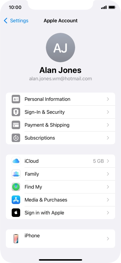 Press iCloud. Press iCloud.