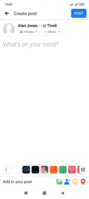 Press the text input field. Press the text input field.