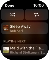 Press the shuffle icon to turn the function on or off. Press the shuffle icon to turn the function on or off.