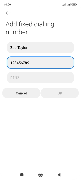 Press PIN2.