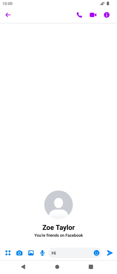 Write the required message and press the send icon. Write the required message and press the send icon.